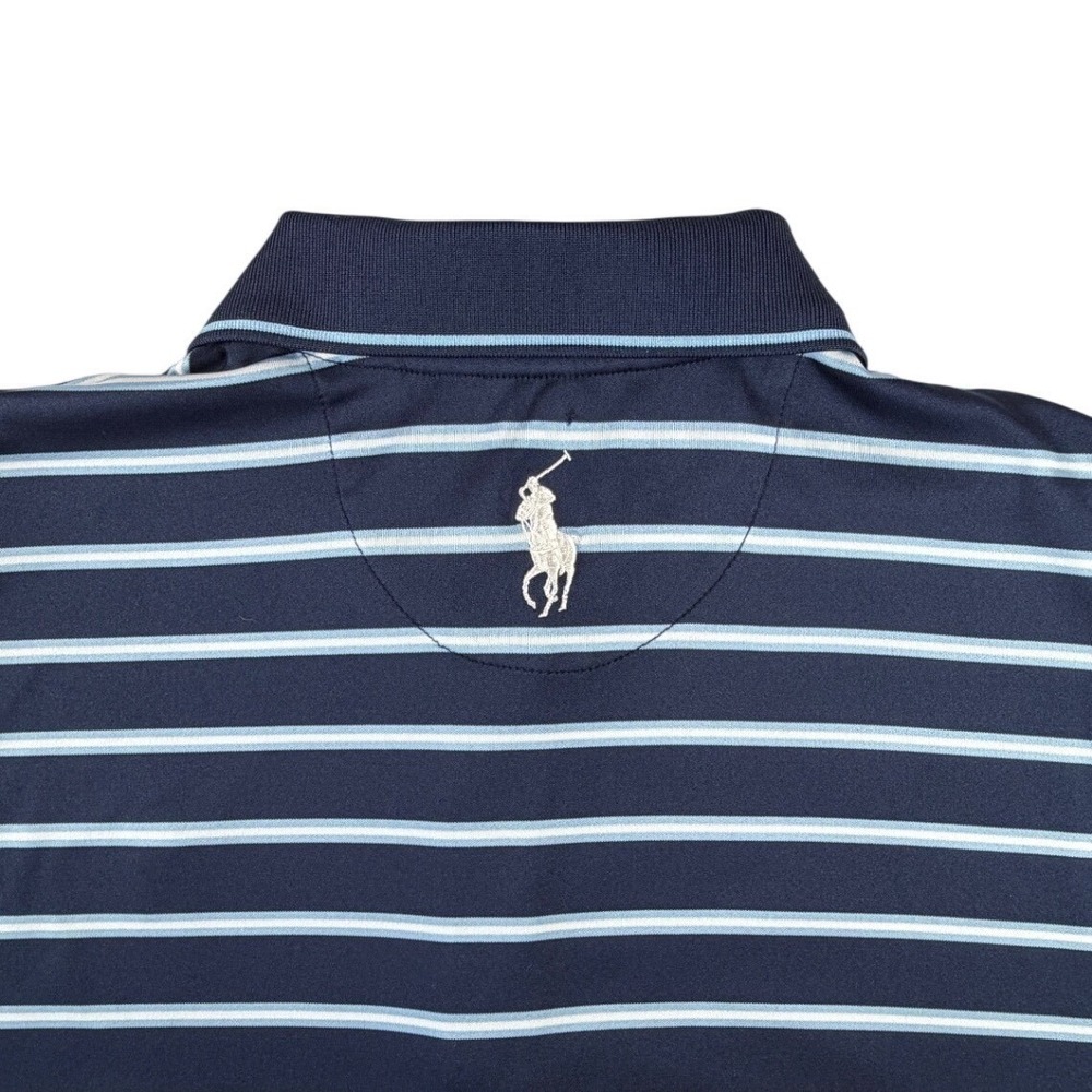 Polo Ralph Lauren US Open Torrey Pines Golf Polo Shirt Mens Large Navy Striped - Picture 4 of 6
